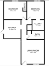 Two bedroom bedroom floor plan